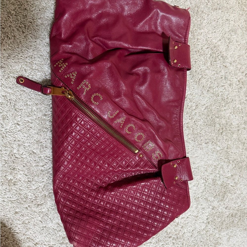 Marc Jacobs Quilted Shoulder Bag in Deep Wine